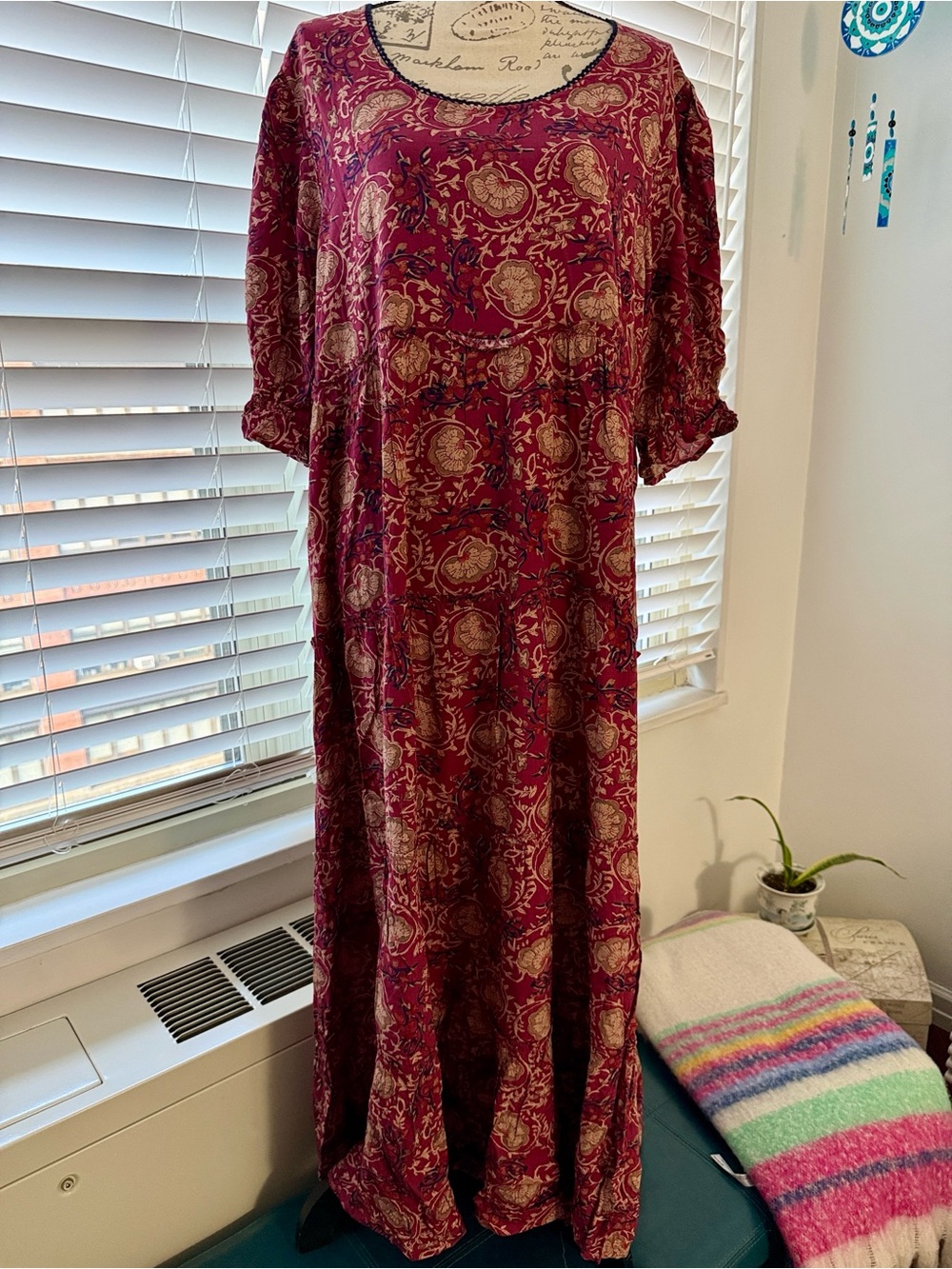 NATURAL LIFE Collette Tiered Maxi Dress - Mauve India Vines